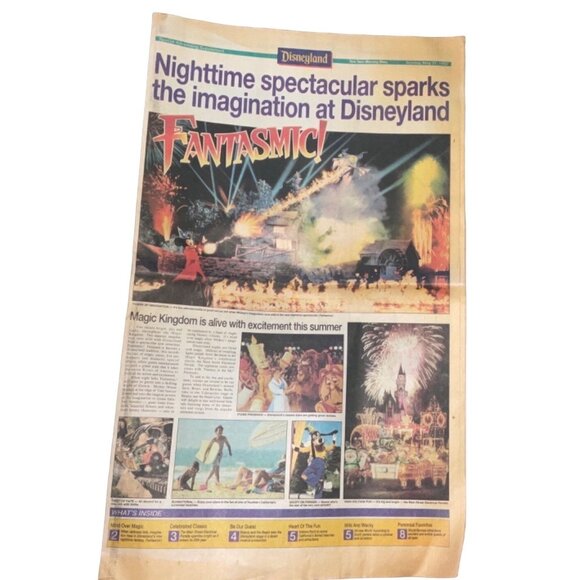 Disneyland Fantasmic Newspaper May 31 1992 Special Advertising Supplement - Picture 1 of 8